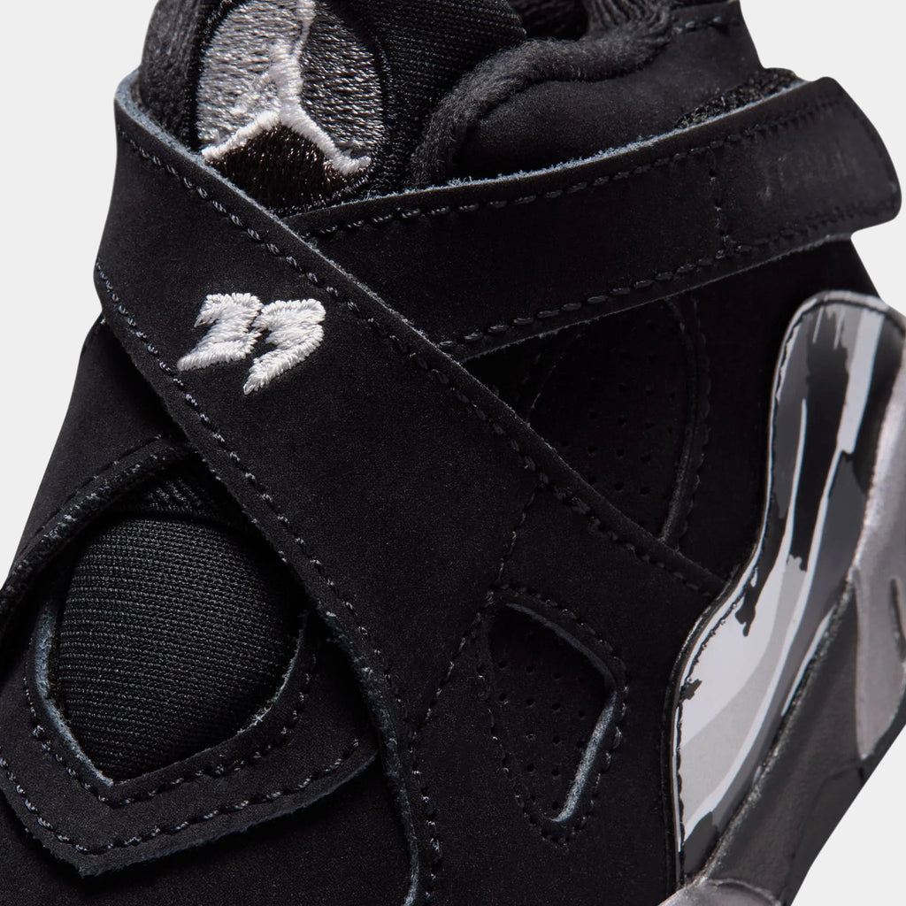 Toddler's Air Jordan 8 Retro Chrome Black/Chrome 305360-007