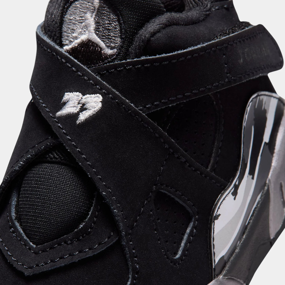 Toddler's Air Jordan 8 Retro Chrome Black/Chrome 305360-007