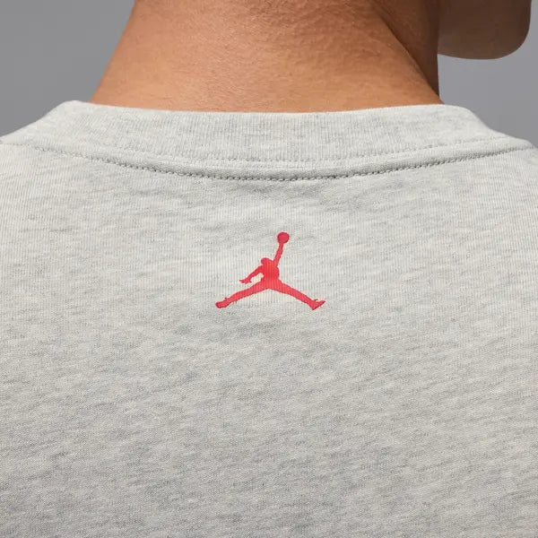 Men's Jordan Flight Essentials Oversized T-Shirt - Grey/Varsity Red