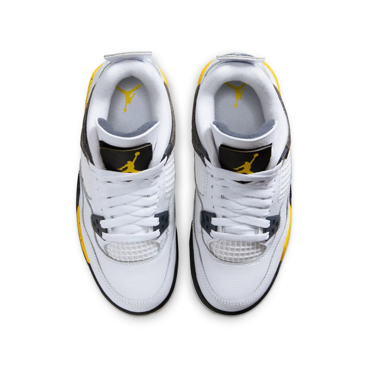 Big Kid's Air Jordan 4 Retro Tour Yellow White/Tour Yellow-Dark Blue Grey-Black 408452-102