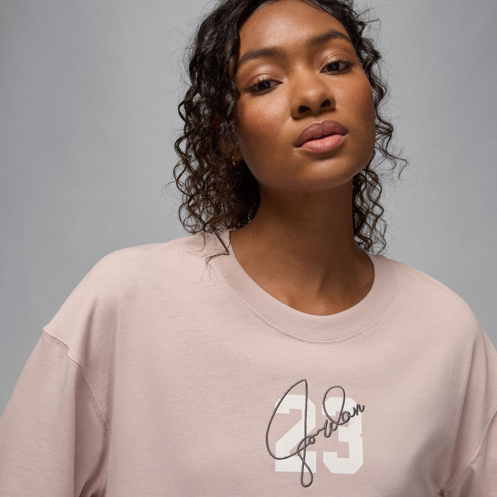 Women's Jordan Essentials Short-Sleeve Graphic T-Shirt - Fossil Stone
