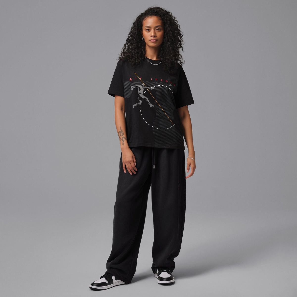 Women's Jordan Flight Graphic T-Shirt - Black/Smoke Grey