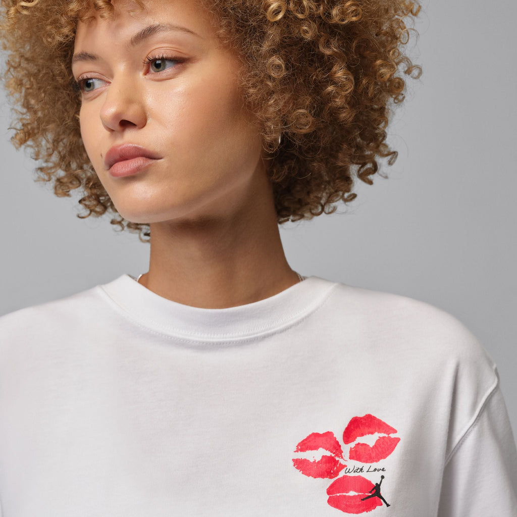 Women's Jordan Flight Graphic T-Shirt - White/Black