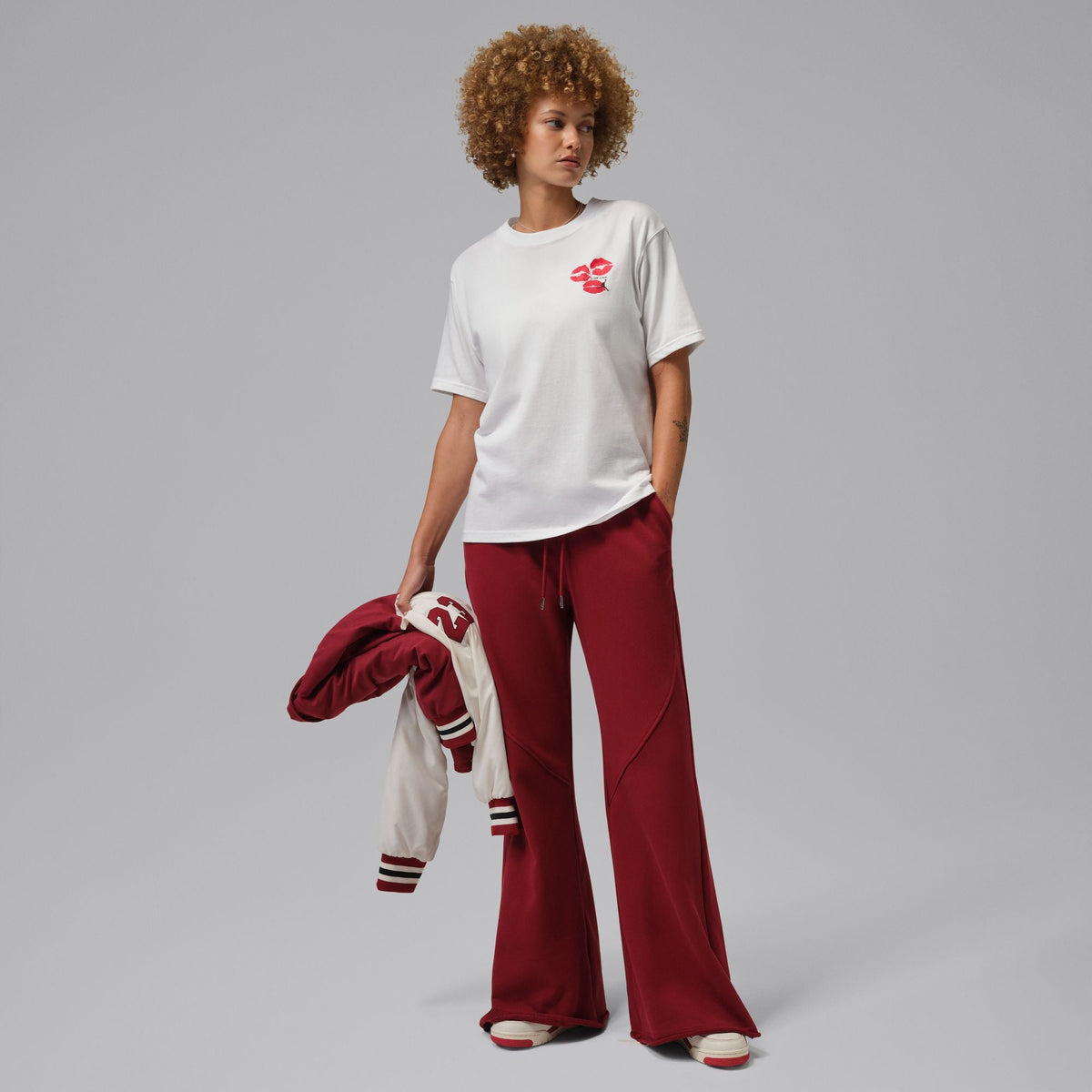 Women's Jordan Flight Graphic T-Shirt - White/Black