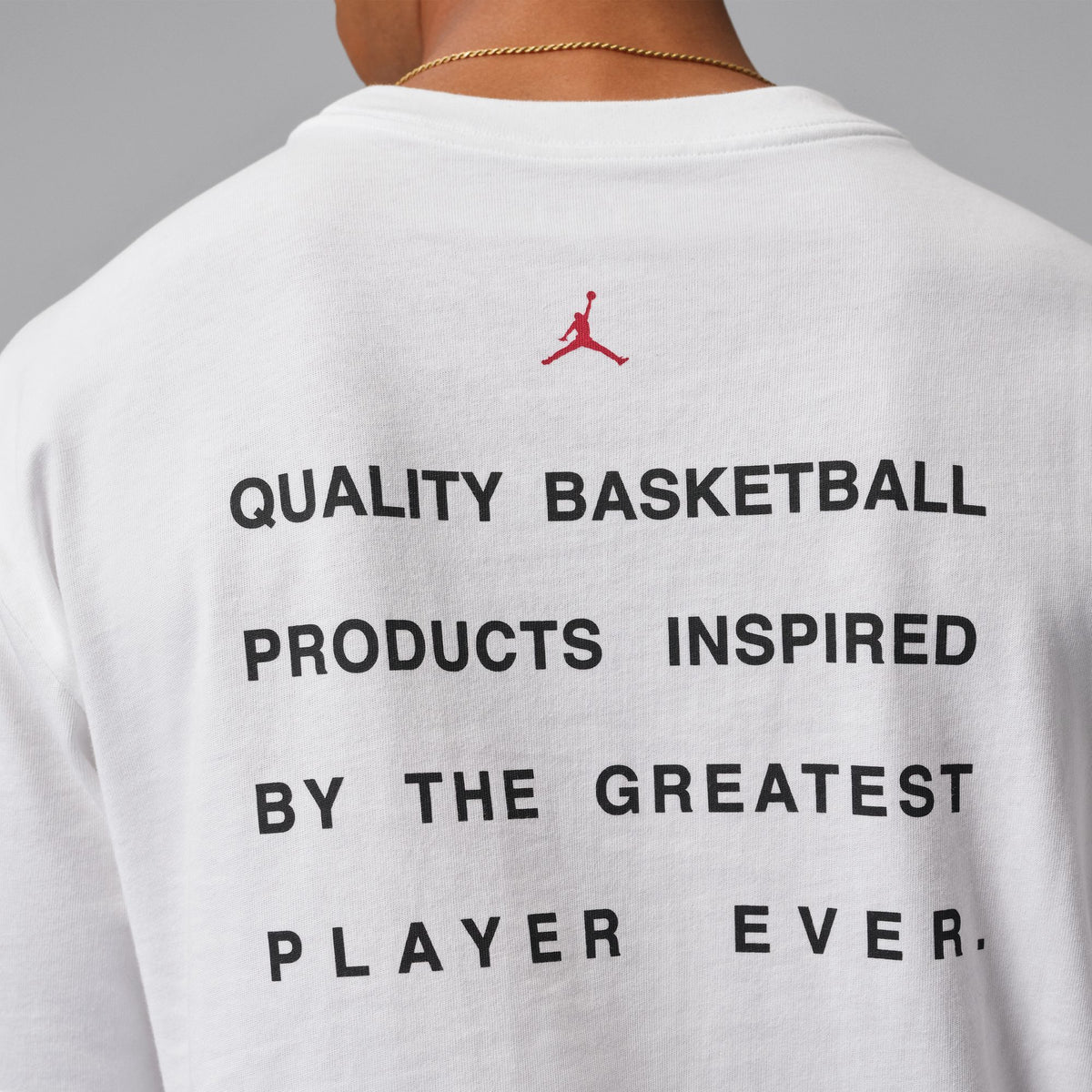 Men's Jordan Flight Script T-Shirt - White/Gym Red