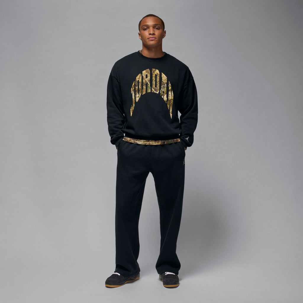 Men's Jordan Brooklyn French Terry Realtree Crew-Neck Sweatshirt - Black/Sail