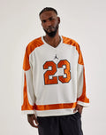 Men's Jordan Brooklyn University Hockey Jersey - Sail/Starfish/Black