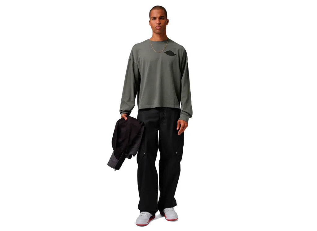 Men's Air Jordan Wings Long Sleeve T-Shirt - River Rock